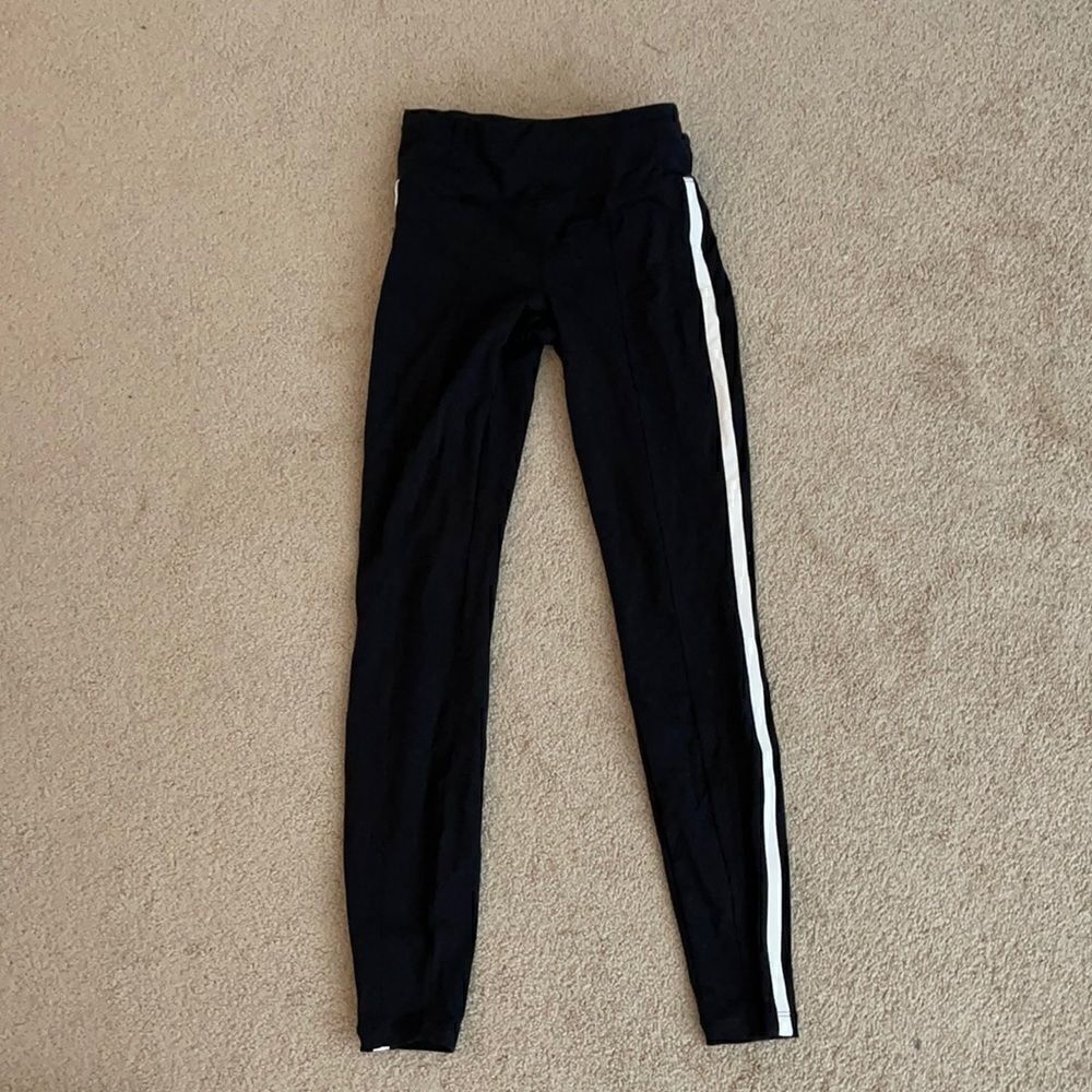 Athleta XXS White Stripe Legging